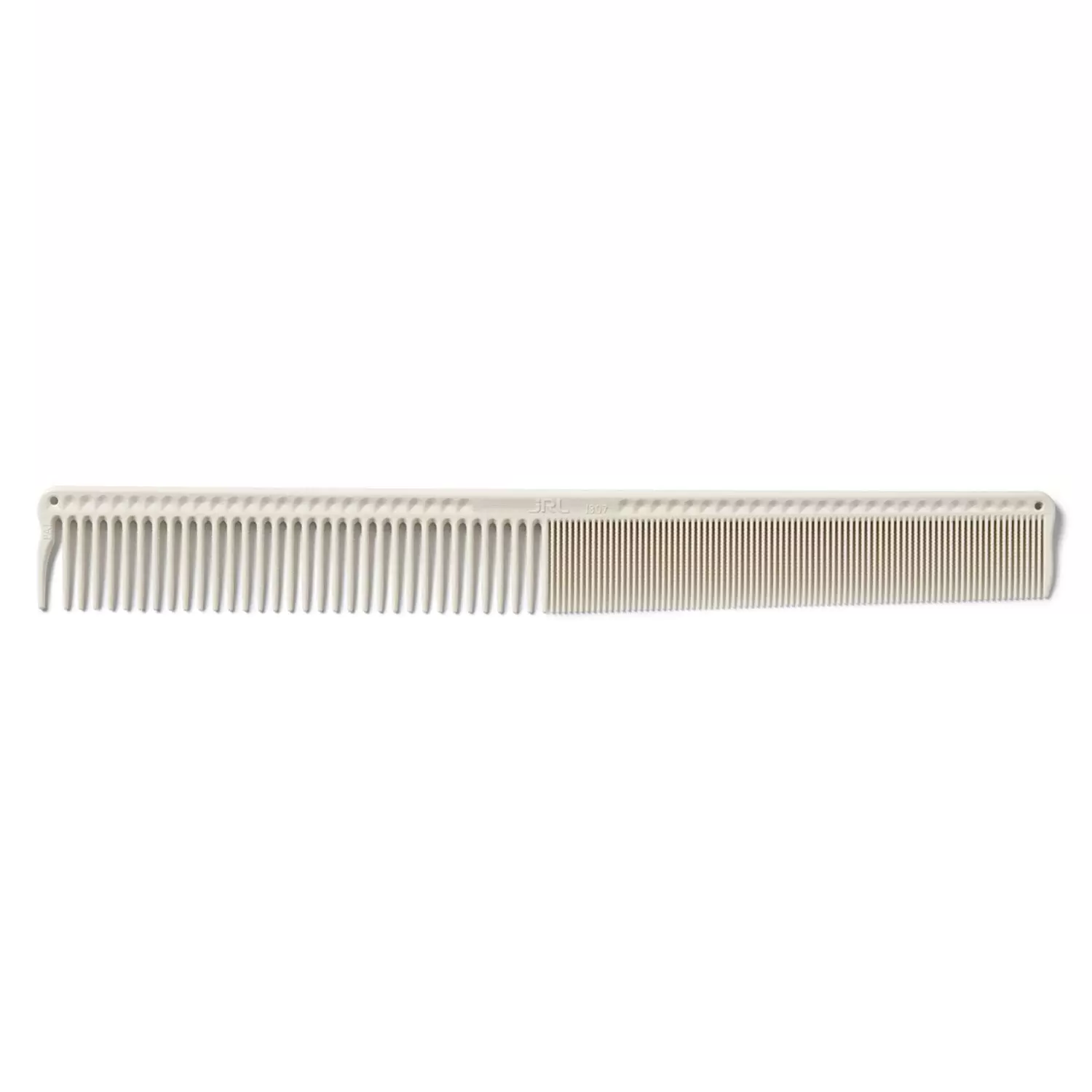 JRL Long Round Tooth Cutting Comb 9" White