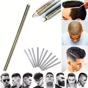 Hårskulpturpenna med magisk olja – precisionsverktyg i stål för herr styling 20 st